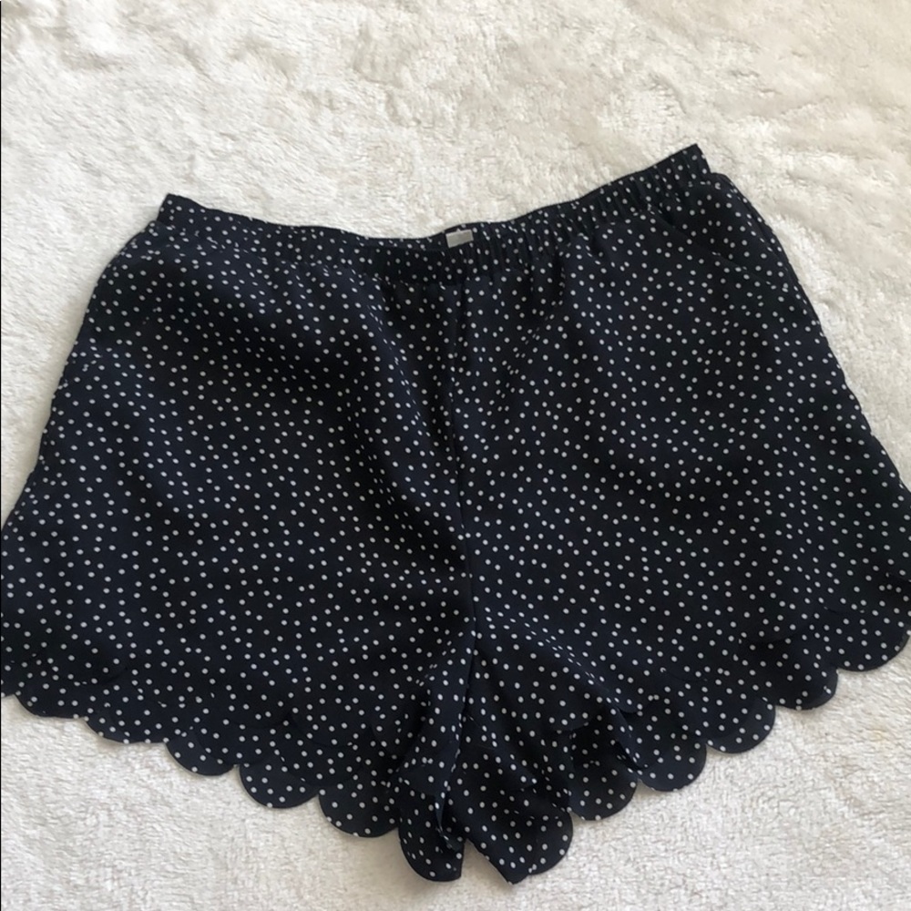 Black and white polka dot LC shorts